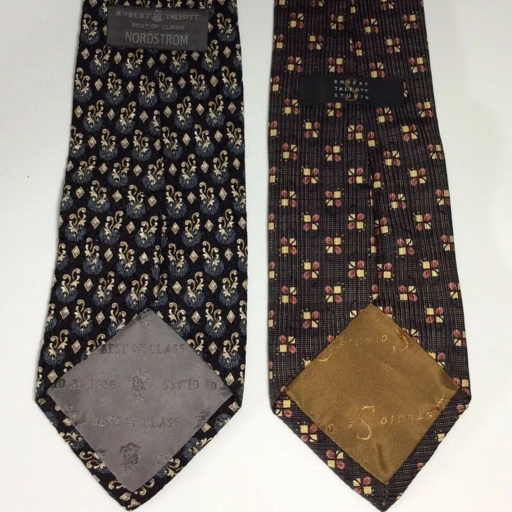 TWO ROBERT TALBOTT Best Of Class silk neck ties